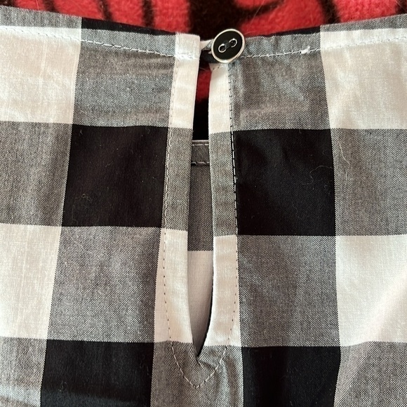 Talbots Black And White Buffalo Check Blouse Size Large NWOT - Picture 6 of 10